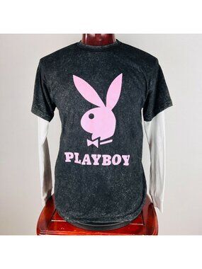 Playboy Pink Bunny Logo Medium Long Sleeve T-Shirt Shirt